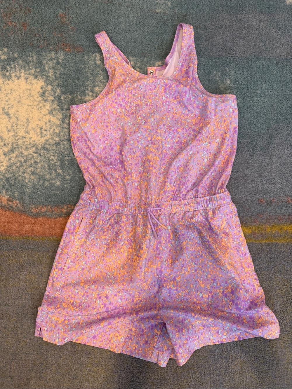 Athleta girl Purple Floral Romper Shorts
